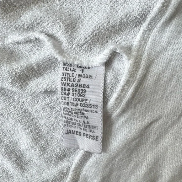 NEW James Perse Vintage French Terry Zip Up Hoodie - Picture 11 of 14